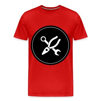 Icône de pince - T-shirt bio Premium Homme - rouge - Devant - Damien (186cm)