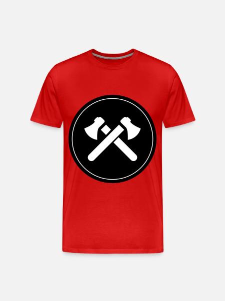 Axe Symbol - Men's Premium Organic T-Shirt - red