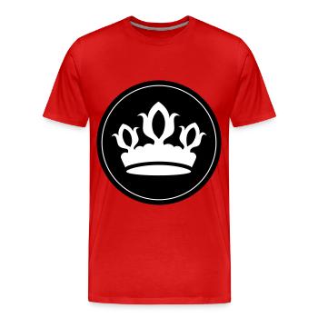 Krone Silhouette - Men's Premium Organic T-Shirt - red - Front - Damien (186cm)