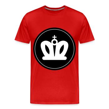 Krone - Männer Premium Bio T-Shirt - Rot - Vorne - Damien (186cm)