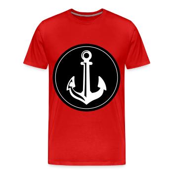 Icône de l’icône d’ancrage - T-shirt bio Premium Homme - rouge - Devant - Damien (186cm)