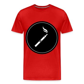 E-Zigarette Silhouette - Männer Premium Bio T-Shirt - Rot - Vorne - Damien (186cm)