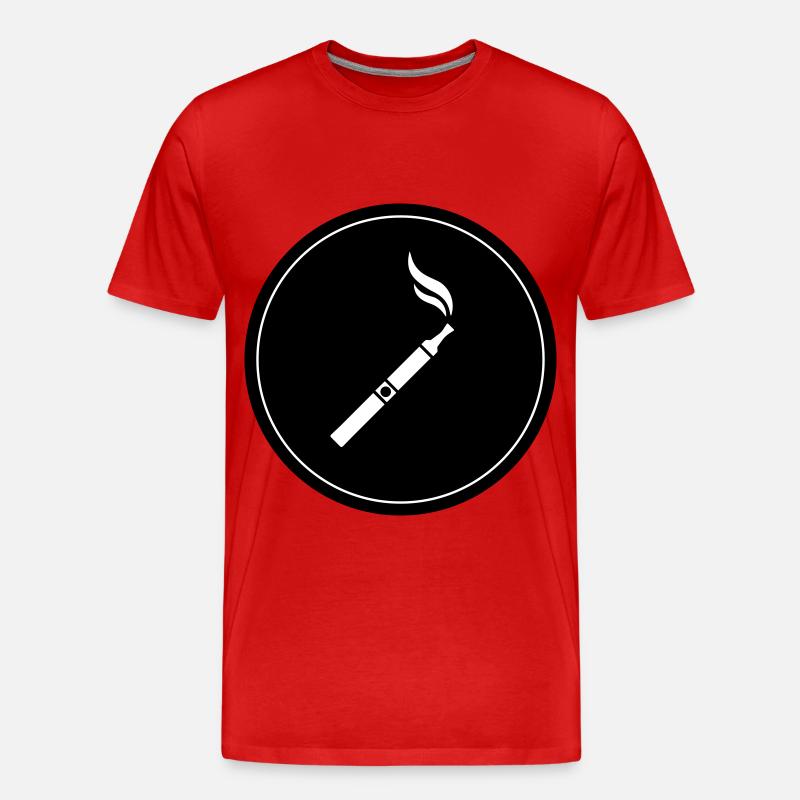 E-Zigarette Silhouette - Männer Premium Bio T-Shirt - Rot