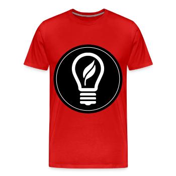 Icône d’ampoule - T-shirt bio Premium Homme - rouge - Devant - Damien (186cm)