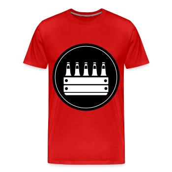 Bière en caisse de bière - T-shirt bio Premium Homme - rouge - Devant - Damien (186cm)