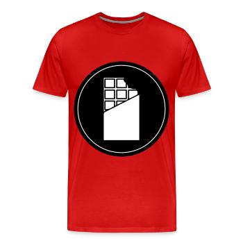 Chocolate Icon Icon - Men's Premium Organic T-Shirt - red - Front - Damien (186cm)