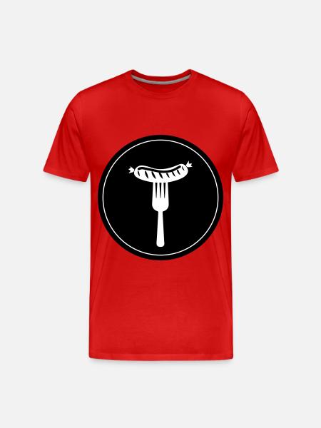 Bratwurst meat icon - Men's Premium Organic T-Shirt - red