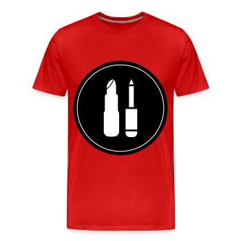 Make Up Cosmetic Icon - Men's Premium Organic T-Shirt - red - Front - Damien (186cm)
