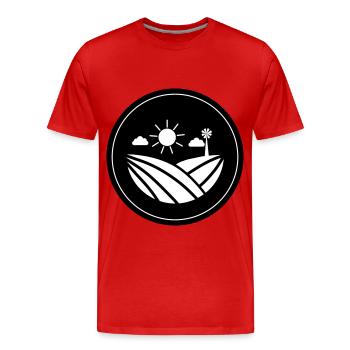 Agriculteur - T-shirt bio Premium Homme - rouge - Devant - Damien (186cm)