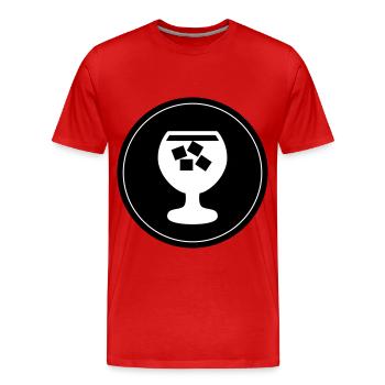 Icône du whisky - T-shirt bio Premium Homme - rouge - Devant - Damien (186cm)