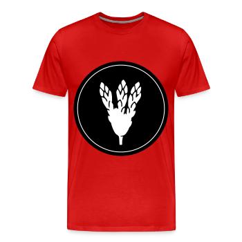 Spargel Gemüse - Männer Premium Bio T-Shirt - Rot - Vorne - Damien (186cm)