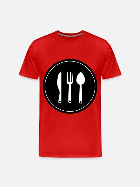 Fork cutlery - Men's Premium Organic T-Shirt - red