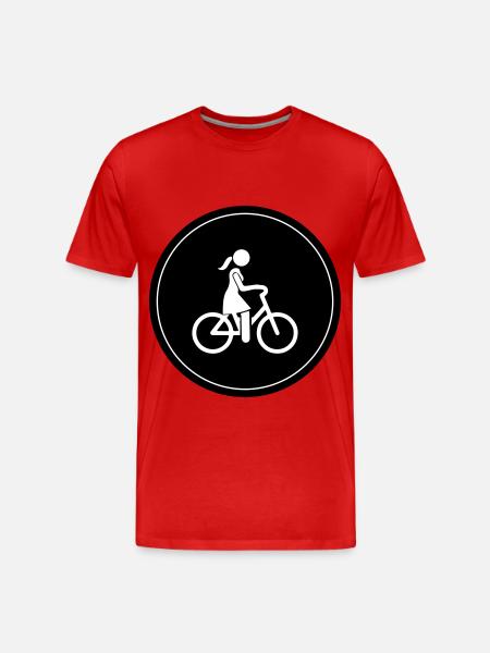 Cycling Bike Icon - Men's Premium Organic T-Shirt - red