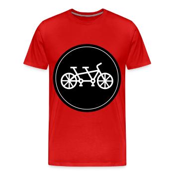 Bicycle tandem - Men's Premium Organic T-Shirt - red - Front - Damien (186cm)
