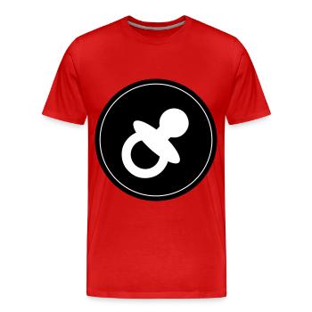 Sucette Bébé - T-shirt bio Premium Homme - rouge - Devant - Damien (186cm)