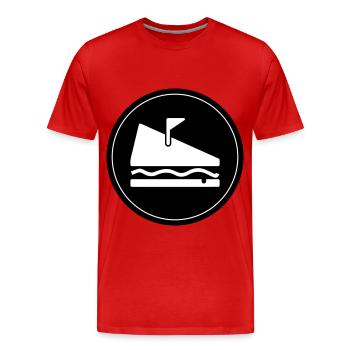 Sandwich Symbol Toast Imbiss - Männer Premium Bio T-Shirt - Rot - Vorne - Damien (186cm)