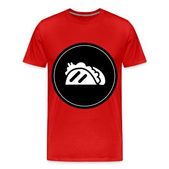 Taco Burrito Symbol Imbiss - Männer Premium Bio T-Shirt - Rot - Vorne - Damien (186cm)