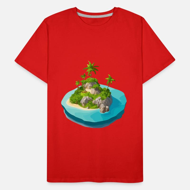 Island vectorized Men's Premium Organic T-Shirt