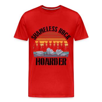 Geologie Steine Sammeln | Edelstein Stein Geschenk - Männer Premium Bio T-Shirt - Rot - Vorne - Damien (186cm)