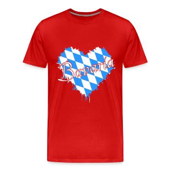 Bavaria Bayern - Männer Premium Bio T-Shirt - Rot - Vorne - Damien (186cm)