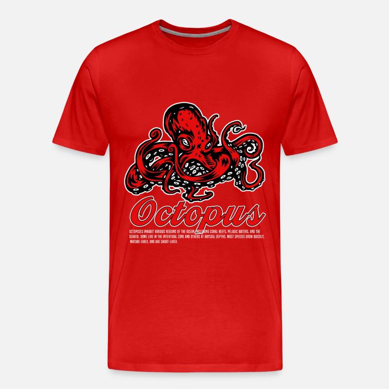 otopus - Männer Premium Bio T-Shirt - Rot