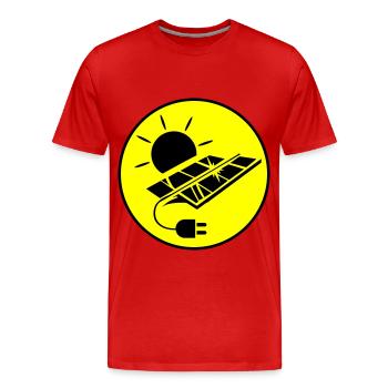 Photovoltaik Anlage Symbol Solar Energie - Männer Premium Bio T-Shirt - Rot - Vorne - Damien (186cm)