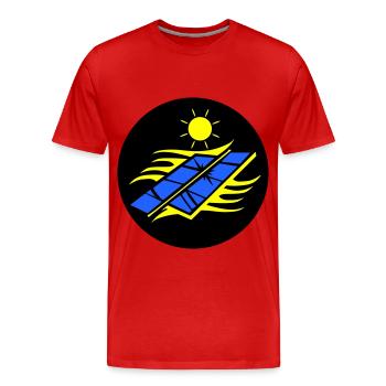 Photovoltaik Solar Energie - Männer Premium Bio T-Shirt - Rot - Vorne - Damien (186cm)