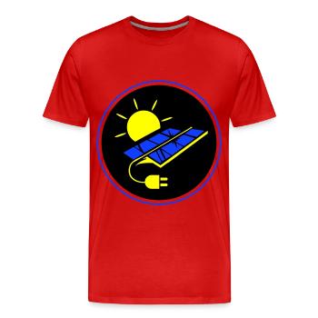 Photovoltaik Anlage Symbol Solar Energie - Männer Premium Bio T-Shirt - Rot - Vorne - Damien (186cm)