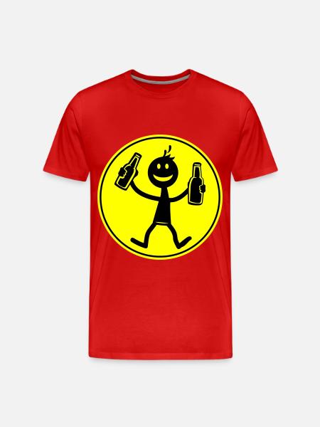 Drinking Beer - Men's Premium Organic T-Shirt - red