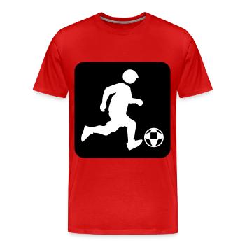 Fussball Fussballspieler Verein - Männer Premium Bio T-Shirt - Rot - Vorne - Damien (186cm)