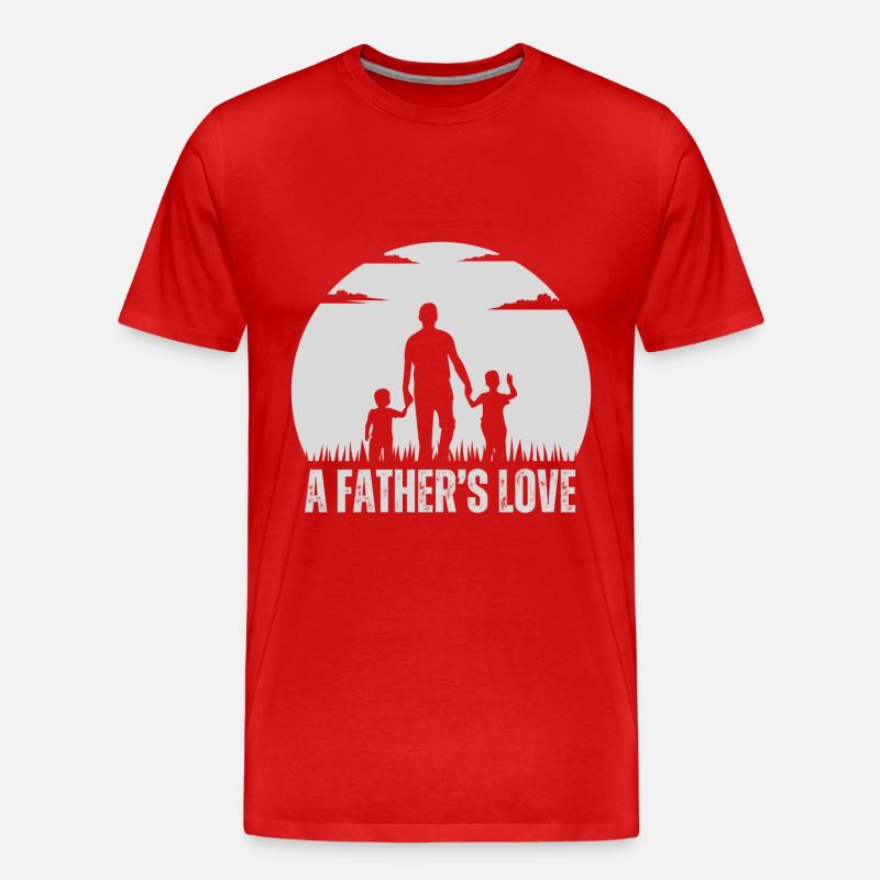 father and son - Männer Premium Bio T-Shirt - Rot