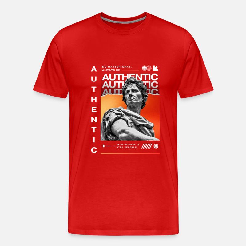 Authentic - Männer Premium Bio T-Shirt - Rot