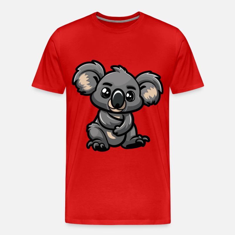Koala Comic - Männer Premium Bio T-Shirt - Rot