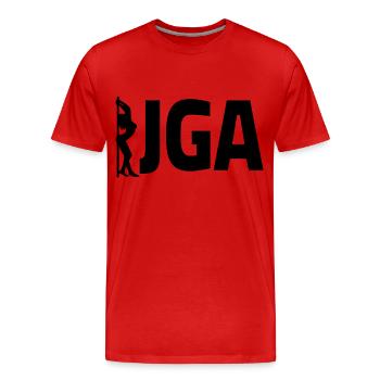 Enterrement de vie de garçon - Enterrement de vie de garçon - T-shirt bio Premium Homme - rouge - Devant - Damien (186cm)