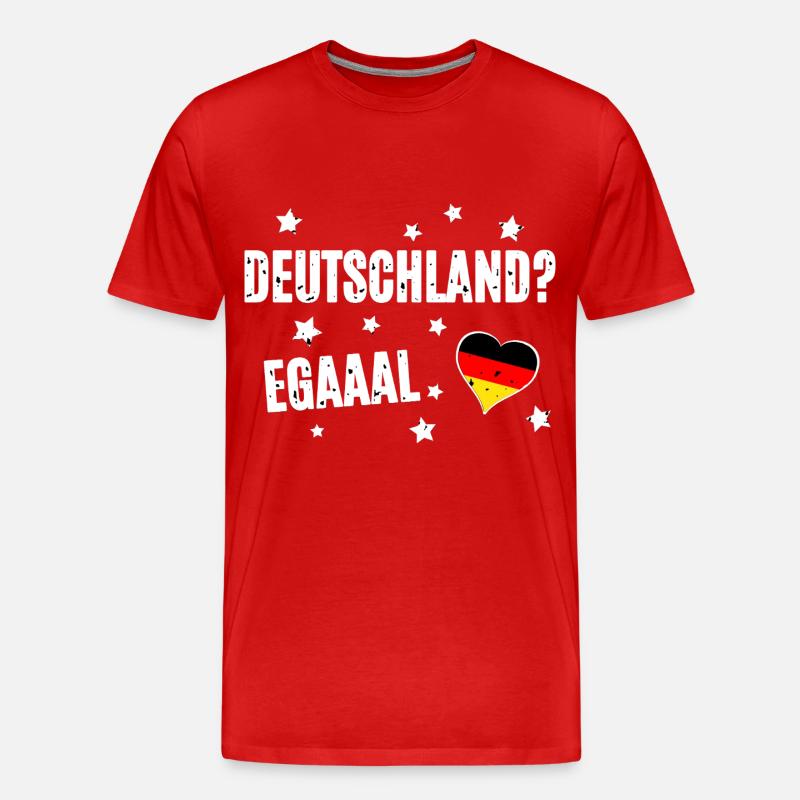 Lustiger Spruch Egal - Männer Premium Bio T-Shirt - Rot