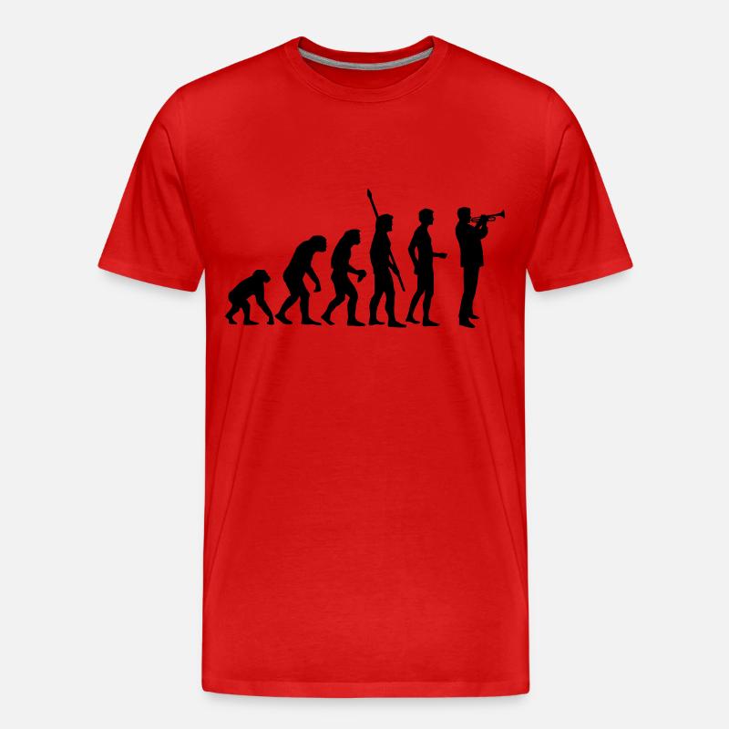 evolution_trompeter - T-shirt bio Premium Homme - rouge