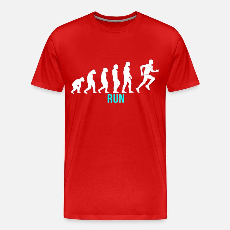 Exécuter Evolution - T-shirt bio Premium Homme - rouge