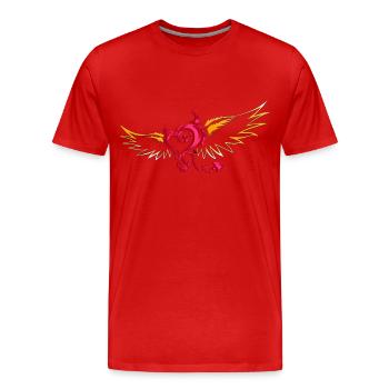 flying devil 001 by DK - Men's Premium Organic T-Shirt - red - Front - Damien (186cm)