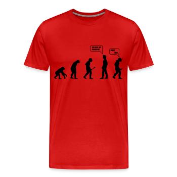 Swag Yolo Evolution - Männer Premium Bio T-Shirt - Rot - Vorne - Damien (186cm)