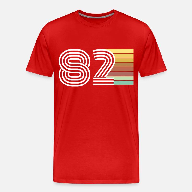 1982 - Männer Premium Bio T-Shirt - Rot