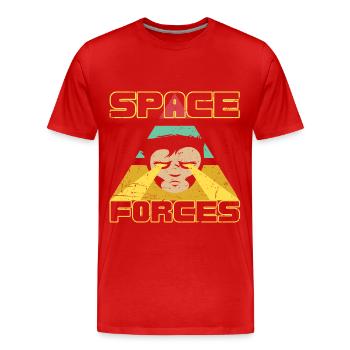 FORCES SPATIALES - T-shirt bio Premium Homme - rouge - Devant - Damien (186cm)