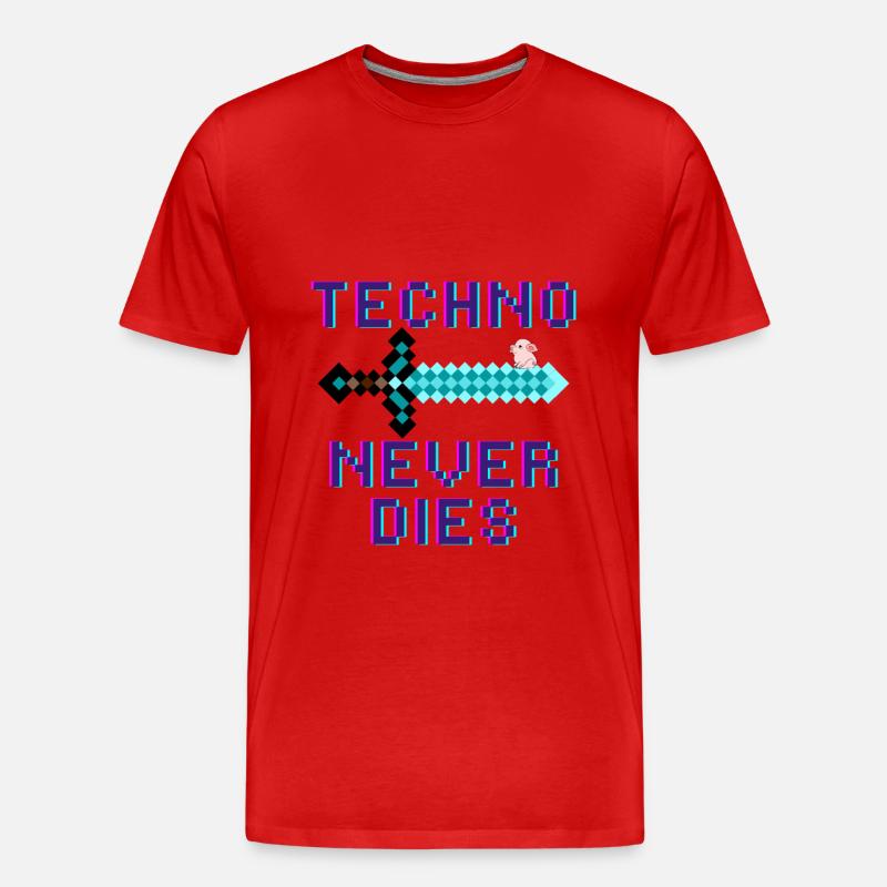 Techno Stirbt Nie - Design - Männer Premium Bio T-Shirt - undefined