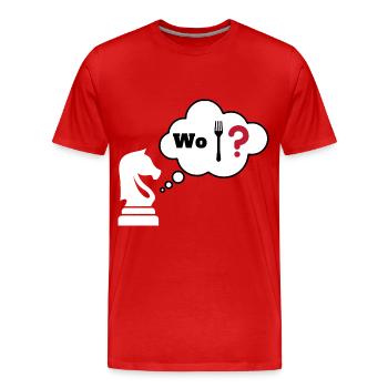 Schach Spruch Geschenk Schachmatt Queens Gambit - Männer Premium Bio T-Shirt - Rot - Vorne - Damien (186cm)