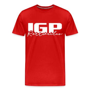 IGP ROTTWEILER Dog Sports Wilsigns Dogs - Men's Premium Organic T-Shirt - red - Front - Damien (186cm)