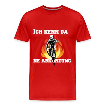 Mountainbike - Lustiger Spruch - BMX Fahrrad - Männer Premium Bio T-Shirt - Rot - Vorne - Damien (186cm)