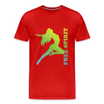 Free Spirit - Männer Premium Bio T-Shirt - Rot - Vorne - Damien (186cm)