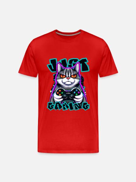 Gamingcat - Men's Premium Organic T-Shirt - red