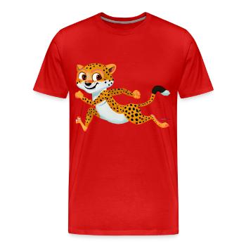 Cheetah court - T-shirt bio Premium Homme - rouge - Devant - Damien (186cm)
