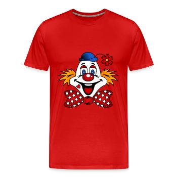 Clown - T-shirt bio Premium Homme - rouge - Devant - Damien (186cm)