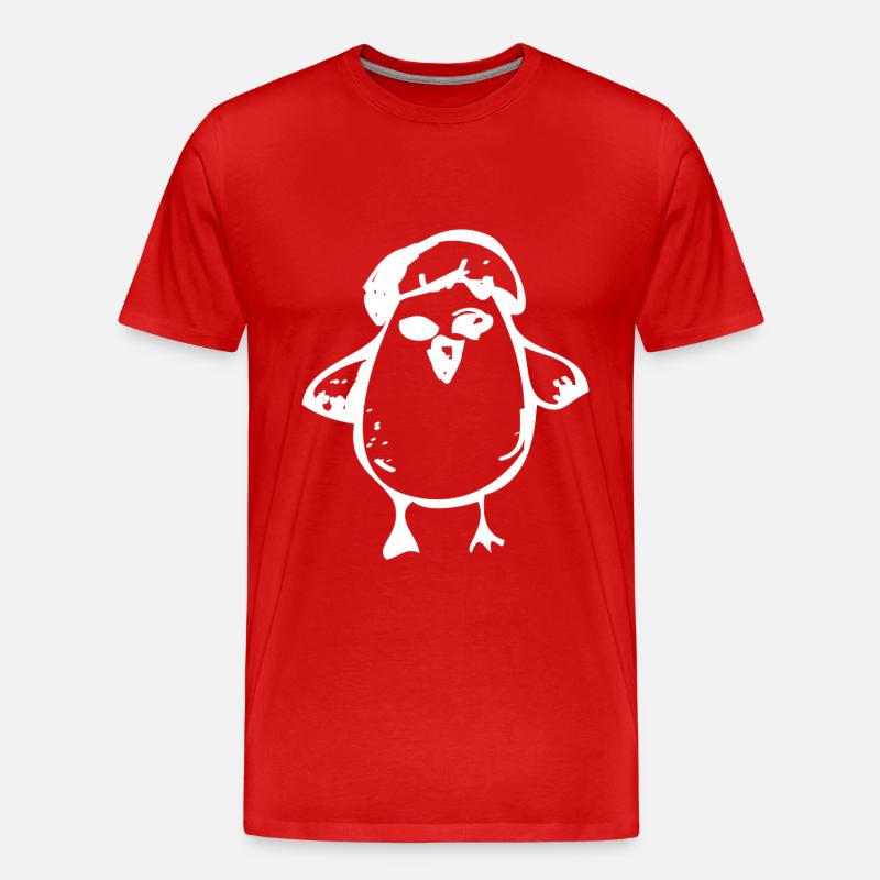Kücken - Männer Premium Bio T-Shirt - Rot